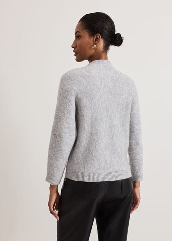 Phase Eight Amber Applique Knitwear Grey Canada | VRZEPU-903